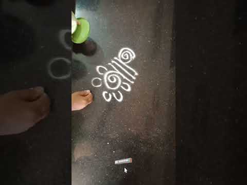 Simple boarder rangoli design #daily #rangoli#indianart #muggulu #shortvideo