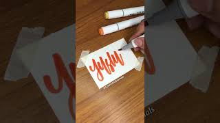 Lettering Urdu Word in Roman English | How to Handletter with Brushpen #Shorts #brushlettering