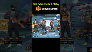 #shorts Grandmaster Lobby Me 5 Booyah Streak ☠️😱 #brranked #grandmasterlobby #shortsfeed #ff