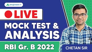 RBI Grade B Live Mock Test & Analysis | Quant | RBI Grade B 2022 | Quant Test 4 | Chetan Sir