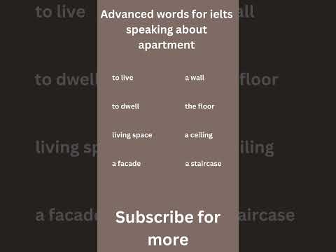 IELTS VOCABULARY APARTMENT