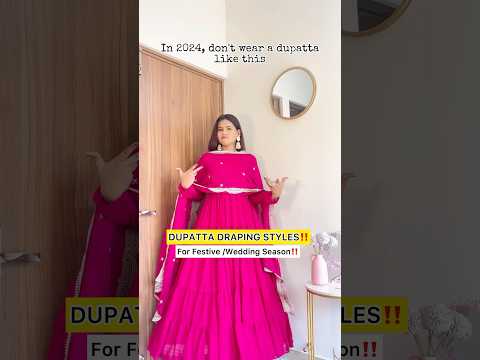 Dupatta draping styles #youtubeshorts #draping #drapingstyle #dupatta #drapingsaree #festiveseason