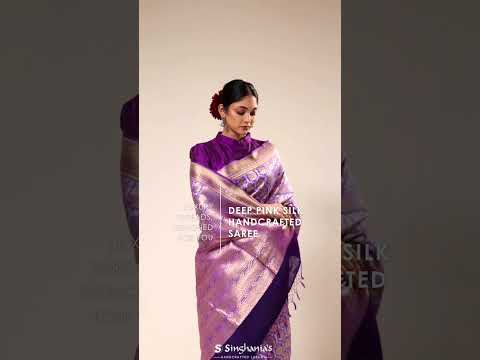 Periwinkle Purple Chiniya Banarasi Silk Saree | SINGHANIAS | Ph:9133233310