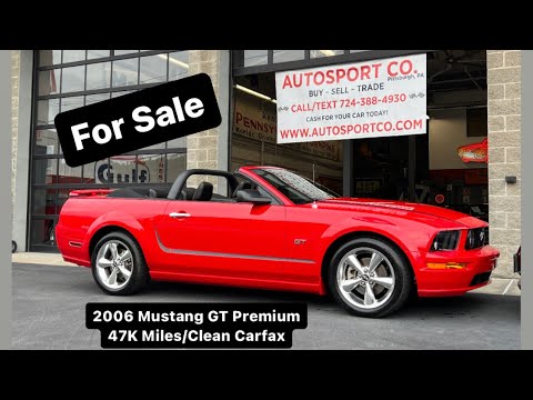 SOLD: 2006 Ford Mustang GT ~ 4.6L V8 ~ 48K Miles ~ Clean Carfax ~