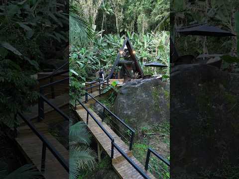 Tropical A-Frame Cabin Built Over A River! (60-Second Airbnb Tour)