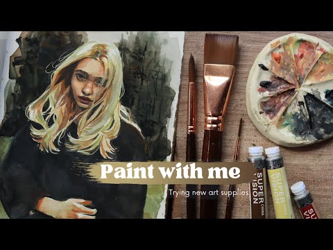 Trying new art supplies! | Quiversmiths sketchbook and Super Vision watercolors