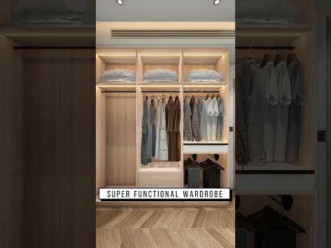 Super functional wardrobe design idea |Interior design |Home decorations#shots#shortvideo#subscribe