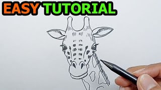 How to draw a giraffe head | Drawing Ideas For Beginners