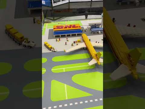 DHL Airplanes and Chubu Centrair International Airport Lego Miniature Display #japan #dhl #lego