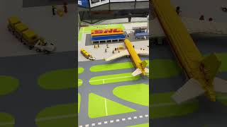 DHL Airplanes and Chubu Centrair International Airport Lego Miniature Display #japan #dhl #lego