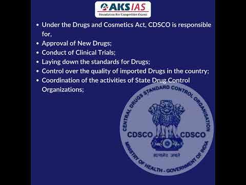 Central Drugs Standard Control Organisation (CDSCO) #upsc #aksias #iascoaching