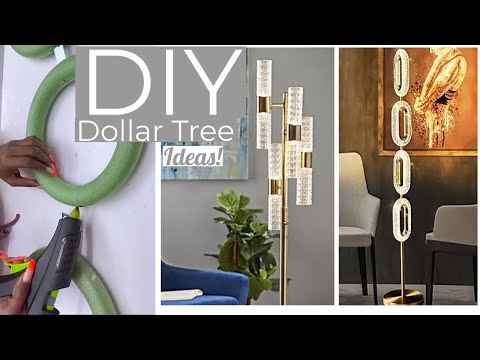 DOLLAR TREE 2025 LAMPS To Light up your Holiday Decor! DIY USING FLORAL RINGS!