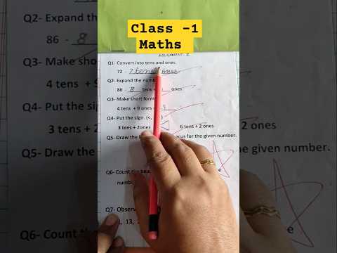 Class -1 maths worksheet for annual exam #maths