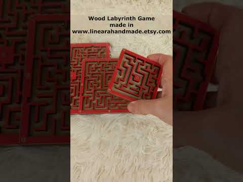 Handmade Wooden Labyrinth Game - Perfect Concentration Toy for Kids!