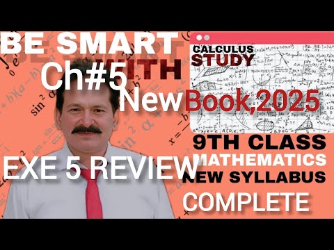 9th Class Math 2025 | Chapter 5| Review Exercise 5| Solutions complete | Prof. Asif|New book 2025