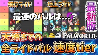 【パルワールド】天落までの全ライドパルの速度ランキング  最速のパルは!?  通常＆ダッシュ速度からスタミナまで徹底比較【PALWORLD】