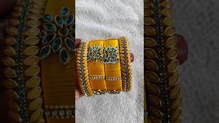 silk thread kada kundan bangles #silktheradbangles #bridalbangles  #bridaljewellery #shorts #gift