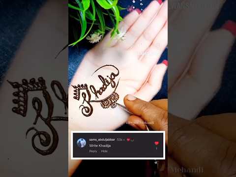 Day 104✨ Now it's ur turn comment ur name #letterhenna #shorts #viral #letteringart #mehandiart