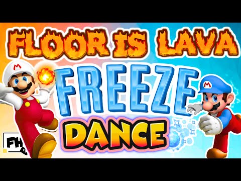 Mario Floor Is Lava Yoga Freeze Dance For Kids | Brain Break | GoNoodle Inspired