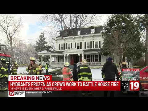 ‘Many frozen hydrants’ as firefighters respond to large Painesville house fire