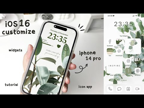 *iOS16 aesthetic customization! green white theme 🍃🤍 | widgets, change icons tutorial