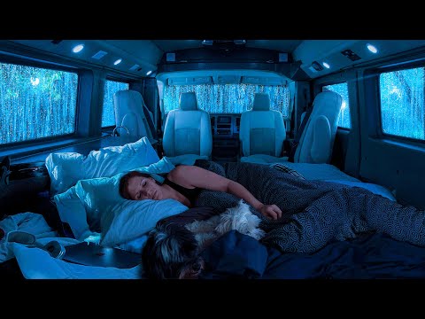 Sounds Rain & Thunder on Cozy Car ⚡ Best Rain Sounds For Insomniacs - Fall Asleep In 5 Minutes