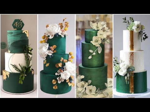 Dark Green Cake ideas/Beautiful cake designs 2023