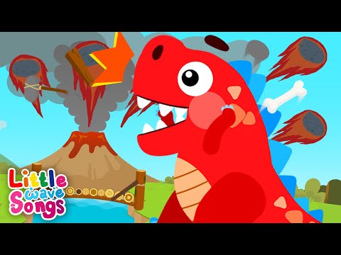 London Bridge is Falling Down with Dinosaurs + More Nursery Rhymes  | Little Wave Songs   Baby Coco