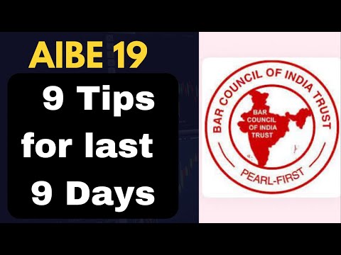 9 Important ways to clear AIBE | AIBE 19 | Tips for AIBE 19 #aibe #aibe19