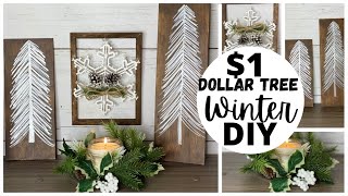 Dollar Tree DIYS | EASY Rustic Winter Farmhouse Decor