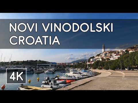 Walking Tour: Novi Vinodolski, Croatia - 4K UHD Virtual Travel