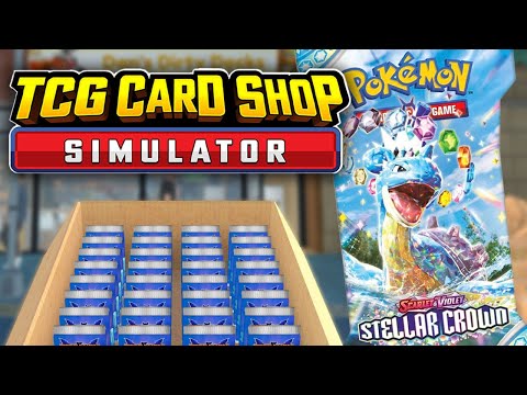 Opening REAL Pokemon Packs then TCG Card Shop Simulator