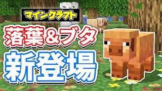 【マイクラ】ブタの亜種が新登場！落ち葉＆野花・ロードストーン強化！？スポーン場所・見た目・仕様など詳しく解説！【マインクラフト】SNAPSHOT 25W02A