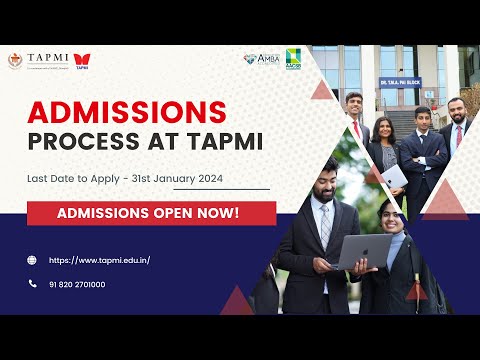 TAPMI MBA Admissions 2024 | Frequently Asked Questions | By Admissions Chair