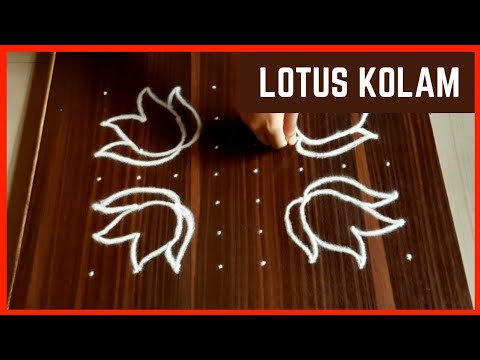 Very easy Lotus Flower Kolam |Simple rangoli design | tipkyanchi rangoli