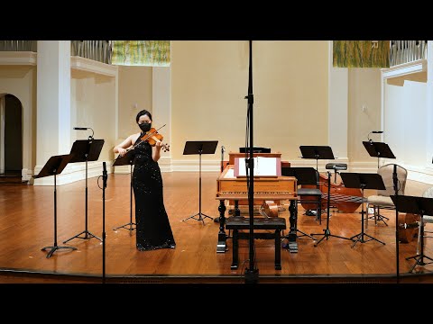 Bach: Violin Sonata No. 1 in G Minor BWV 1001 (Adagio). YuEun Gemma Kim, baroque violin 8K video.