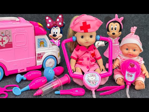 Mickey ASMR🥰Zufriedenstellende Auspacken Minnie Mouse VS Alive Spielzeugset Arzt und Krankenwagen