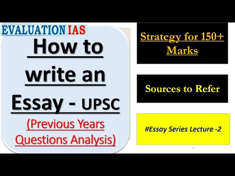 Essay For UPSC mains | Previous Years Essay Questions Analysis | Lecture 2