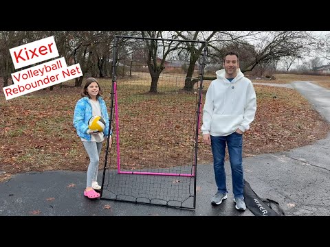 Kixer Volleyball Rebounder Net, easy assembly for on the go fun! #volleyball #rebounder #games