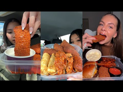 Nashville Hot mozzarella sticks mukbang compilation