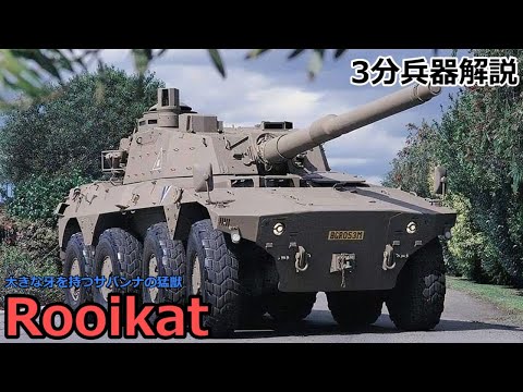 【3分兵器解説】南アフリカ国防軍戦闘偵察車 ロイカット ～大きな牙を持つサバンナの猛獣～