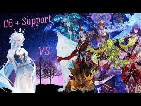 C6 Furina + Supports VS every Weekly Boss (no food/healing)