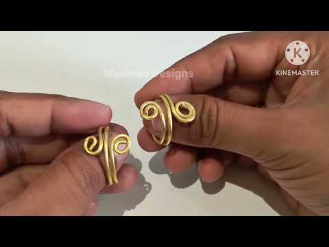 DIY Finger Ring / How To Make Ring At Home / Ring Making /Jewellery Making / Shabna's Designs