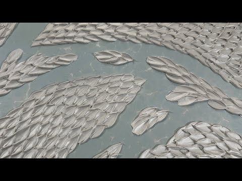 MINIMAL PEARL POUR WITH TEXTURE | Acrylic Pour Tutorial | Texture Art Scales Tutorial