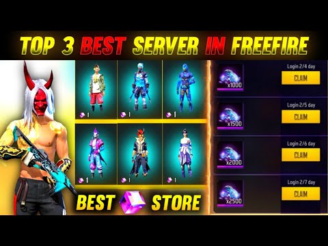 FREE FIRE TOP 3 BEST SERVER | TOP 3 BEST SERVER IN FREE FIRE | FREE FIRE BEST SERVER | #freefire