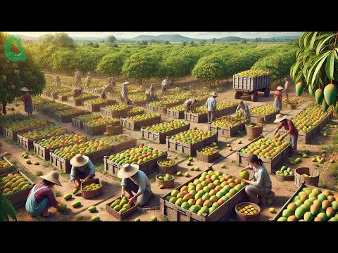 Australian Farmers Produce Thousands of Tons of Mangoes This Way -  Harvesting and Processing