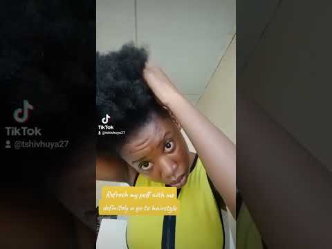 Refresh my Go to hairstyle with me #naturalhair #natutalhairstyles #naturalhair #highpuff #roadto900