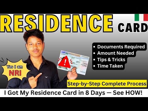 Residence Card OR Residence Permit | How to Apply for Residence Card in Italy 2024 | New Update #PR