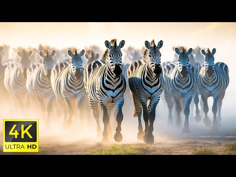 4K African Animals: Etosha National Park - Amazing African Wildlife Footage with Real Sounds