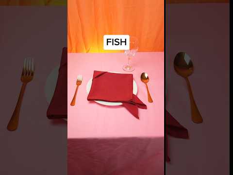 FISH TABLE NAPKIN FOLDING #tablenapkinfolding #cateringservices